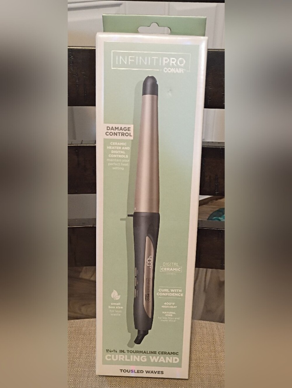 InfinitiPRO by Conair CD1002 Black Curling Wand - New In Box